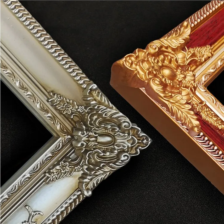 Customize Unique Ornaments Picture Frame Vintage Baroque Wood Frame