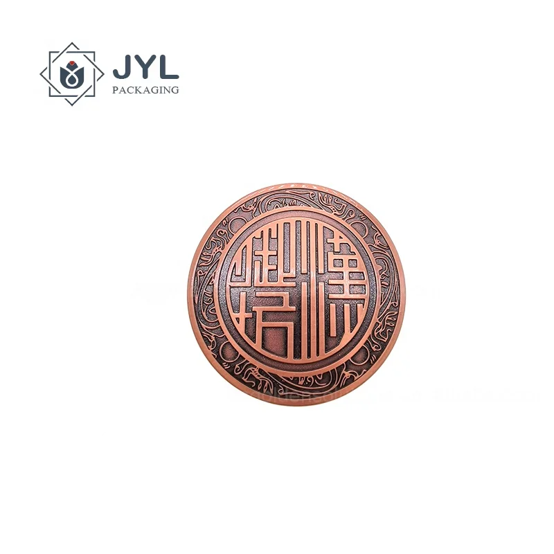 Factory Customized Heavy Nameplate Zamac Copper Packaging Brand Logo Bottle Tag Metal Embossed Zinc Alloy Stickers Perfume Label