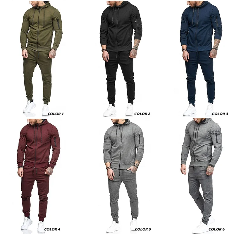 Gym Sportswear Jogging Clothing Fitness Body Building  Sweatsuit Two Pieces Set MenTracksuits