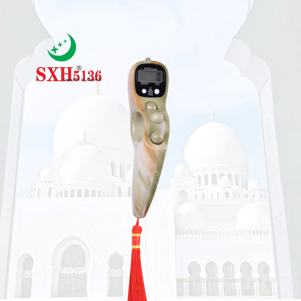 SXH5136 Factory Wholesale Electronics Digital Tally Counter With Beep Sound LED Light Prayer Digital Tasbeeh Beads Rosary