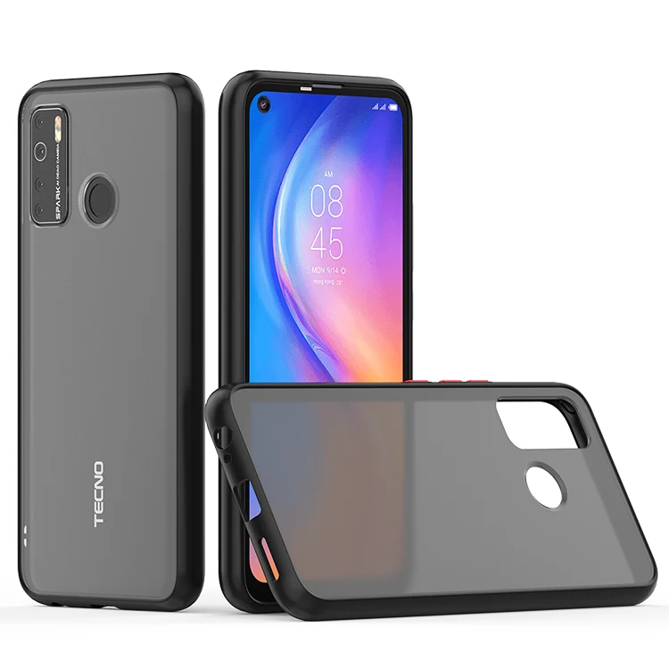  Для TECNO SPARK 6 Camon 12 Power 4 PRO CAMON 16 Горячая Распродажа двухцветный Прозрачный матовый TPU PC Гибридный чехол для телефона задняя