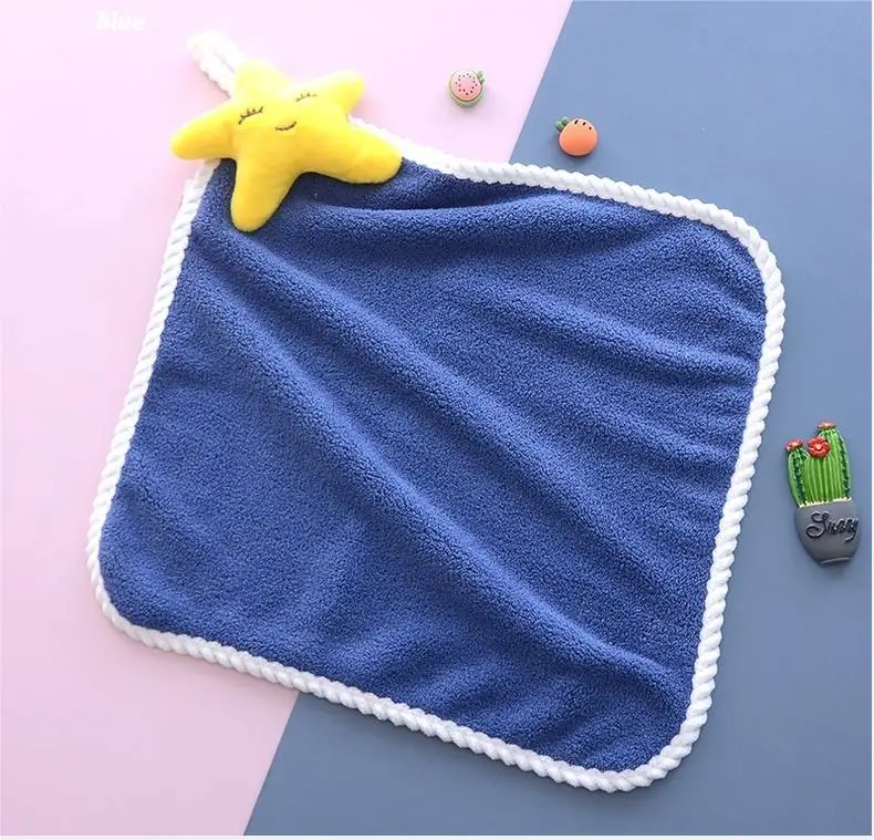 Good Quality Multiple Colors Cute Design Kids Gifts Towels Comfortable 100% Polyester Small Hand Face Children Hand Towels