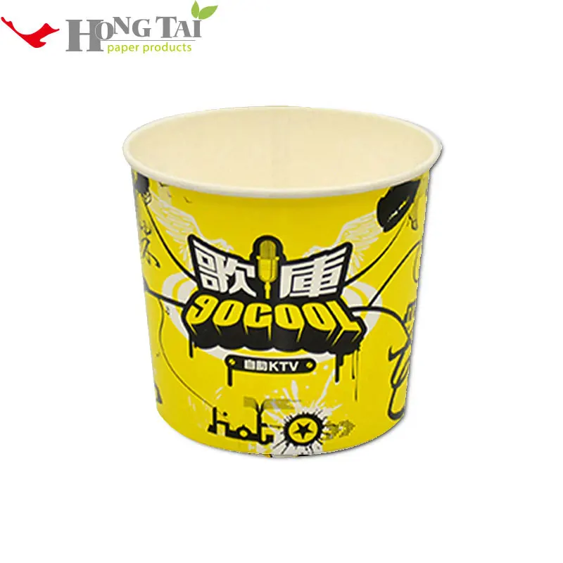 Custom print disposable paper fried chicken paper bucket popcorn paper cup