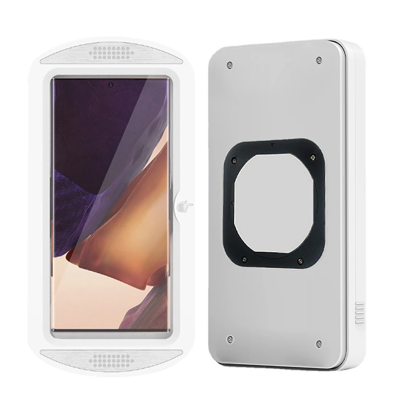 Hot Sale Radiating 360 Waterproof Wall Mounted Case Anti Fog Bathroom Sensitive Touchscreen Mobile Shower Phone Holder