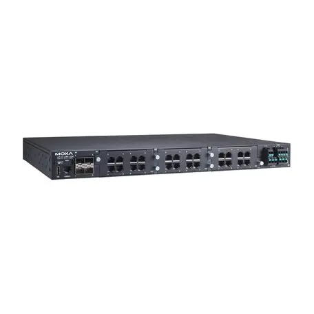 MOXA RKS-G4028 Series 28G-port (with 802.3bt PoE option) full Gigabit modular managed Ethernet switches