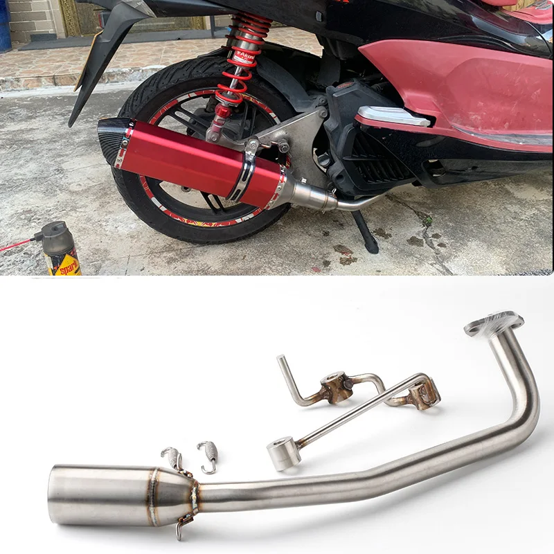 For PCX 125 150 Motorcycle Exhaust Full System Modified Front Middle Link Pipe Slip On for PCX125 PCX150 2010-2016