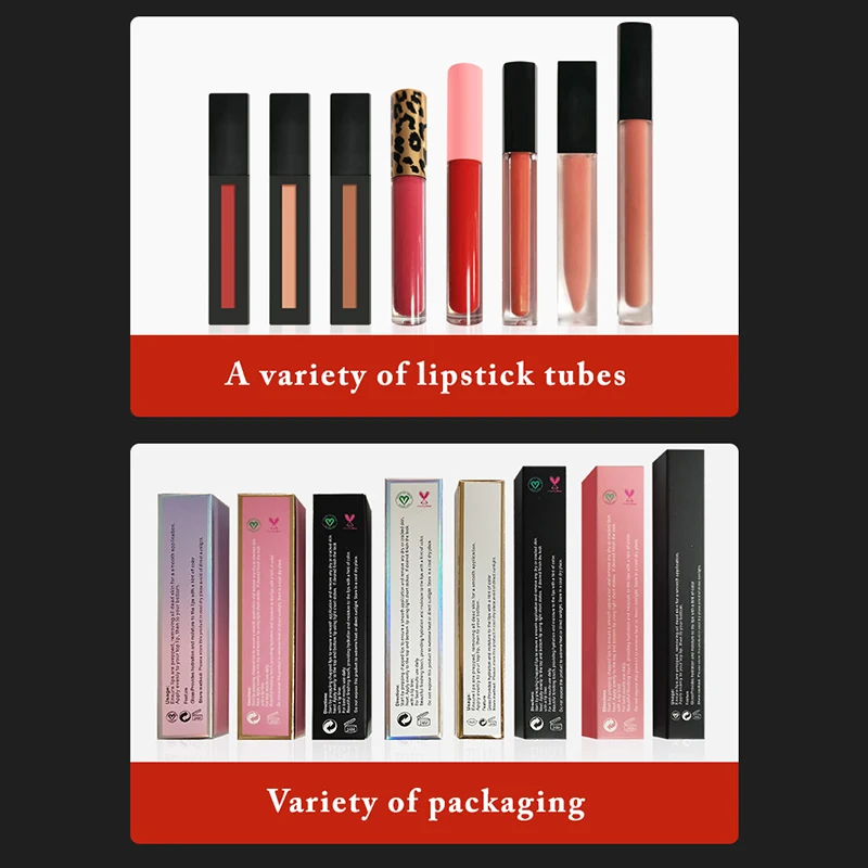 Custom Private Label Waterproof Long Stay Lipsticks Liquid Nude Vegan Velvet Matte Lipgloss