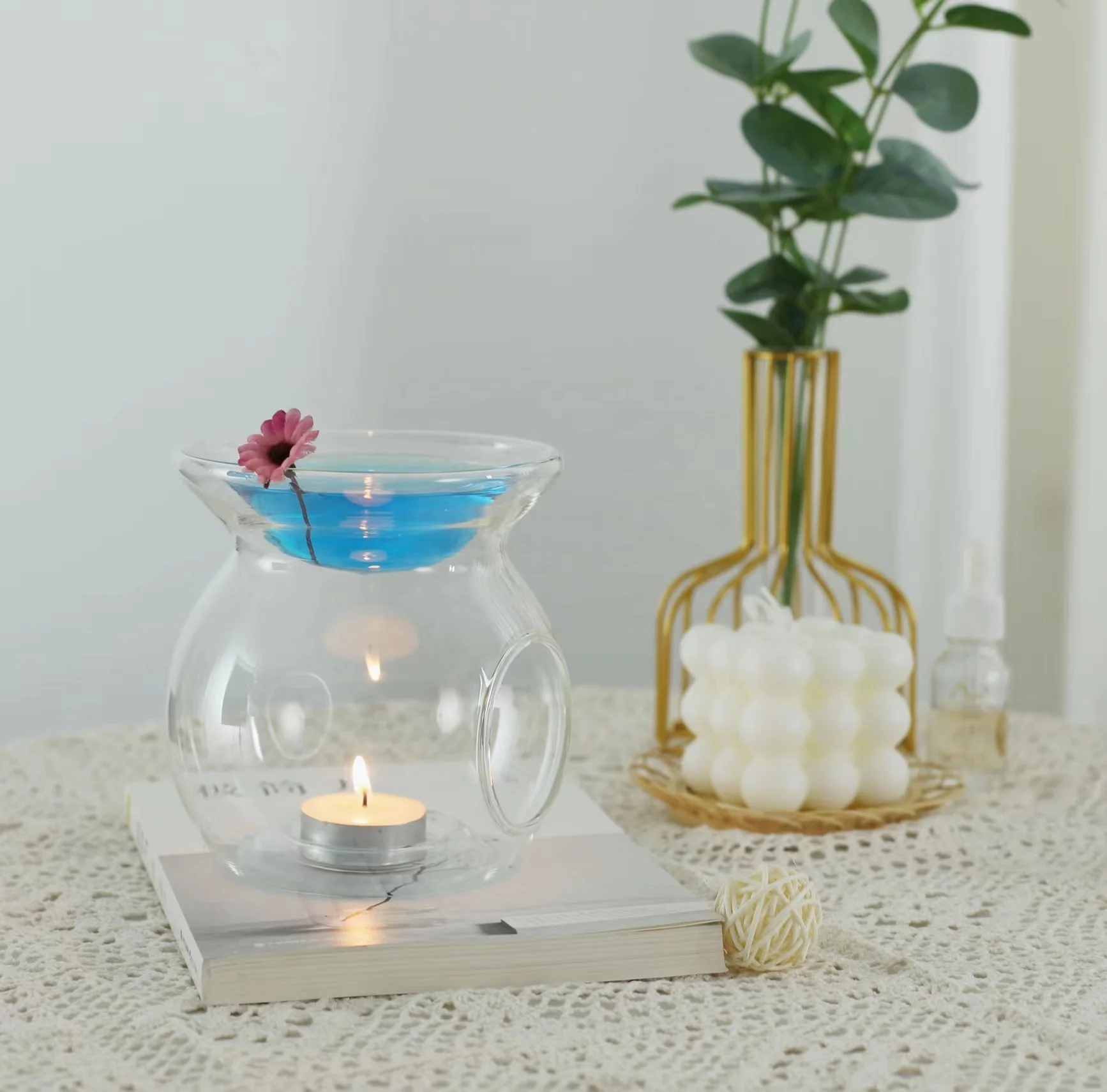 tradition pyrex glass essential oil burner