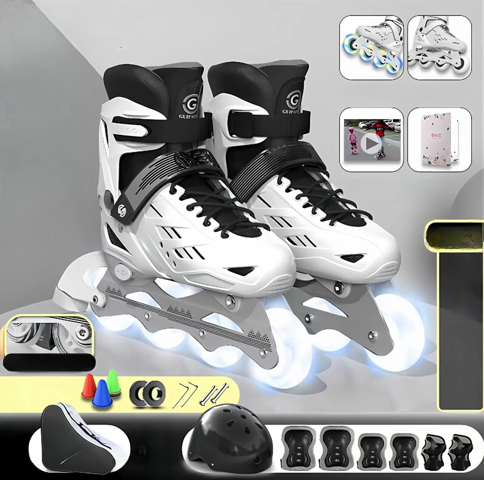 Factory Price Kids Inline Skates Professional Roller Skating Shoes Sliding Free Roller Skates Roller Blades