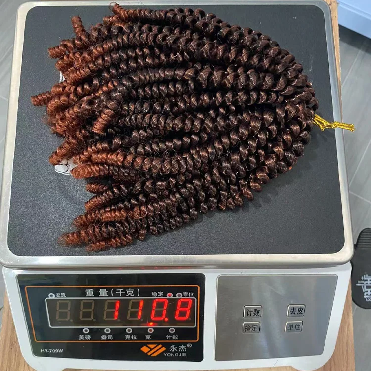 Ombre Spring Twist 8  Inches Wholesale Spring Braids Ombre Curly Spring Twist Crochet Braid Hair with Japanese  fiber