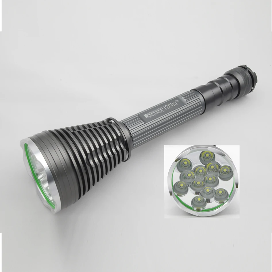 Мощный холодный фонарик 18000 люмен светодиодный перезаряжаемый Наружное освещение