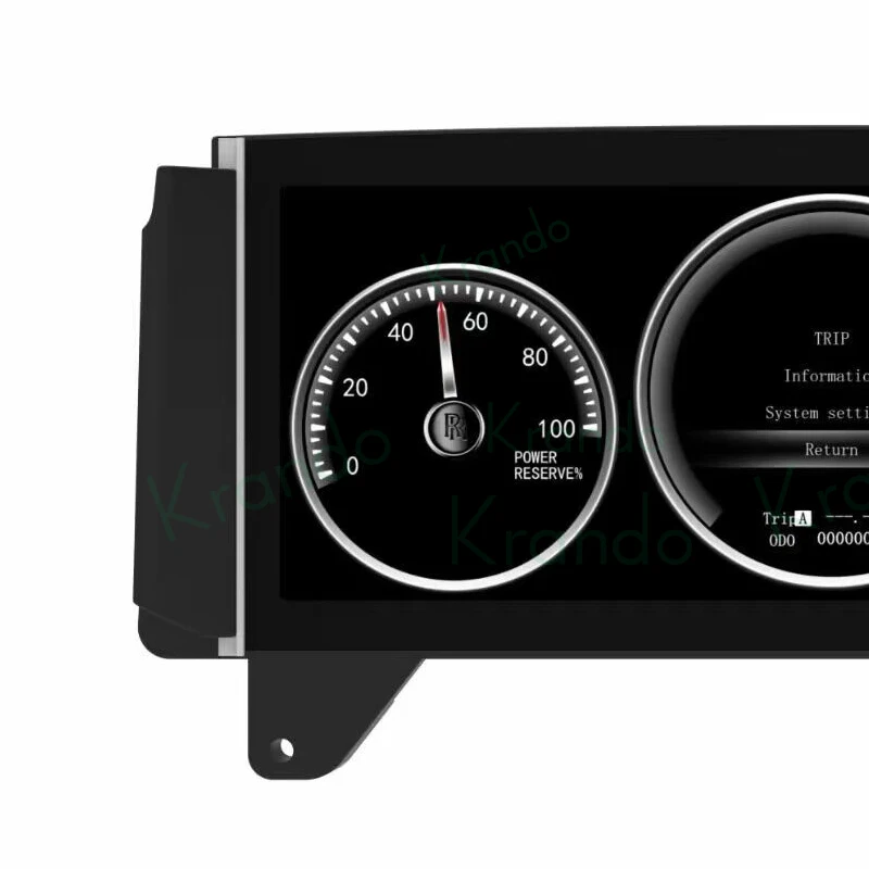 krando 12.3Inch LCD Dashboard Panel Virtual Digital Instrument Cluster for Rolls-Royce Phantom Family2004~2013 speed lcd display