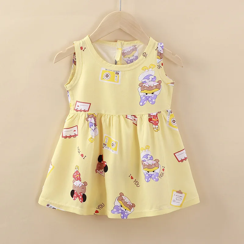 Children Girl Clothing Kids Clothes Cotton Silk Flower Girls Dress Summer Wholesale Baby Clothes Girl