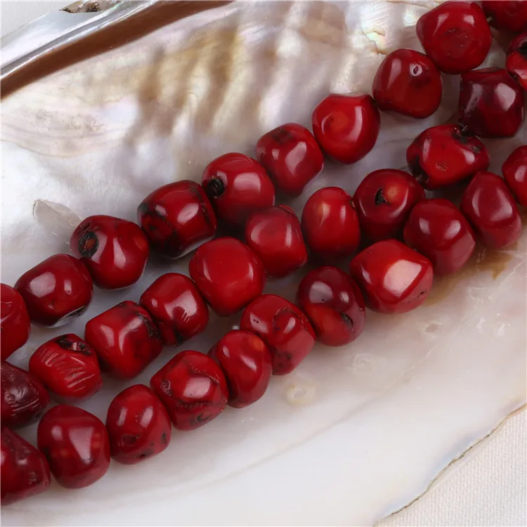 Nice 14mm Red Coral Stone Strands For Jewelry Making