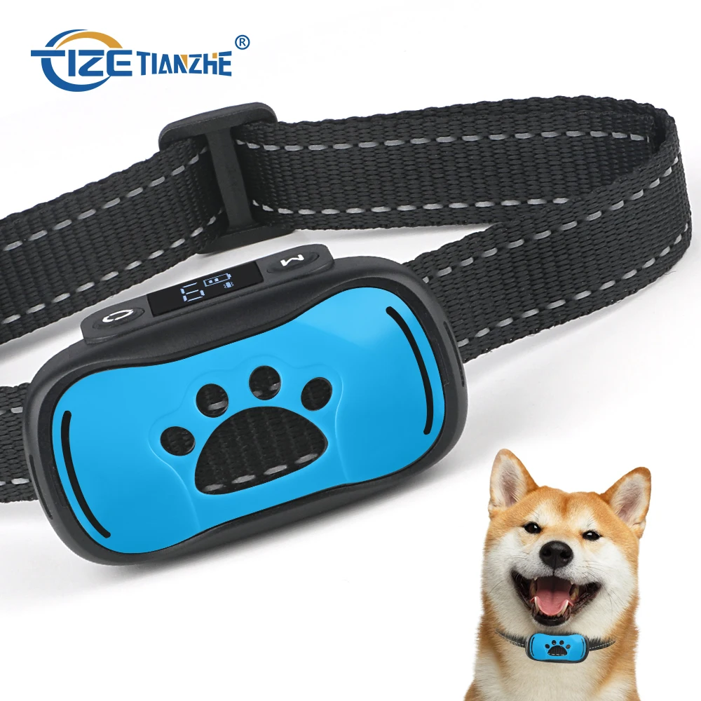 TIZE новейший Модернизированный светодиодный цифровой дисплей двойной мотор Вибрация USB Перезаряжаемый лай ошейник