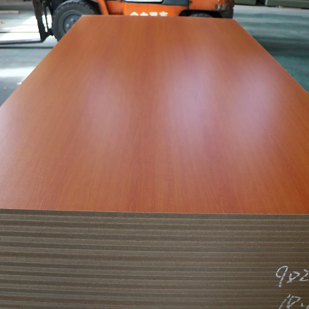 High Glossy 6mm 18mm White Wood Grain Color Melamine Paper coated Laminated MDF Furniture Board For Furniture Malaysia