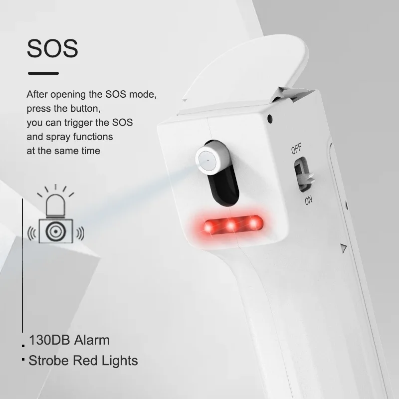 140db sos rechargeable personal self defense siren safety alalrm for women keychain