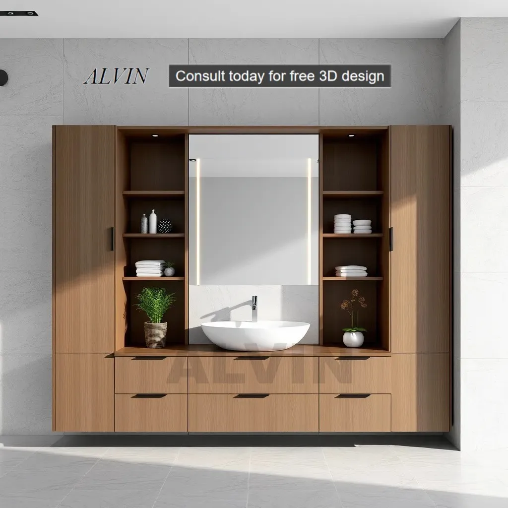 Luxury Design Floor Standing Bathroom Furniture manufactures Custom Bathroom Vanities