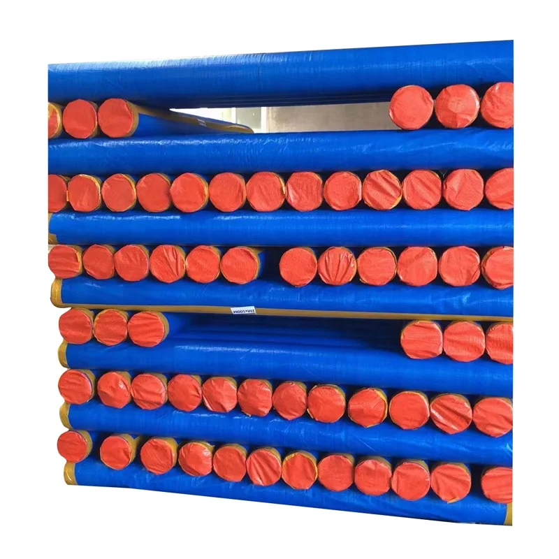 Customized 120gsm Stocklot Blue Orange PE Tarpaulin Roll For Package