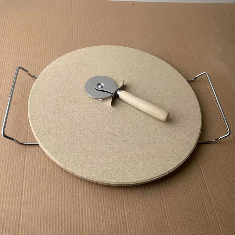 340mm Cordierite  perforated baking pizza stone for BBQ