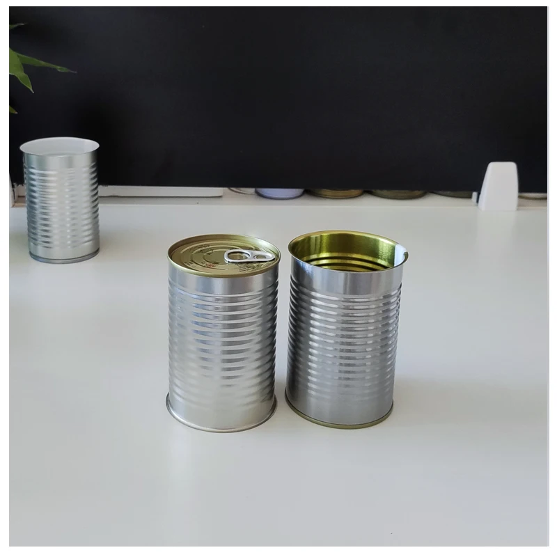 Manufacturer Tinplate Canister Storage Container Tinplate Container Can Empty Round Metal Tin Cans with Eoe Lid
