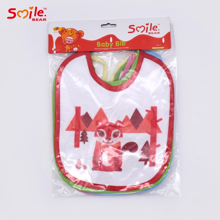  Симпатичный шарф Smile Bear для новорожденных мальчиков и девочек воротник еды Слюнявчики хлопковые детские нагрудники слюнявчик
