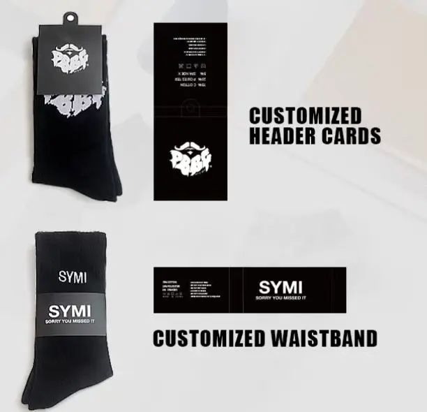 Custom Socks Design Own Logo Crew Socks No Minimum Order Private Your Label Bamboo Cotton Black Man Sport Sock Elite Calcetines