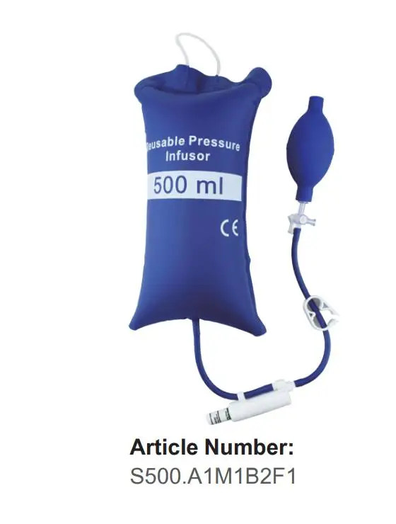 500ml pressure infusion  bag Reusable Manual pressure infusion bag with pressure indicator