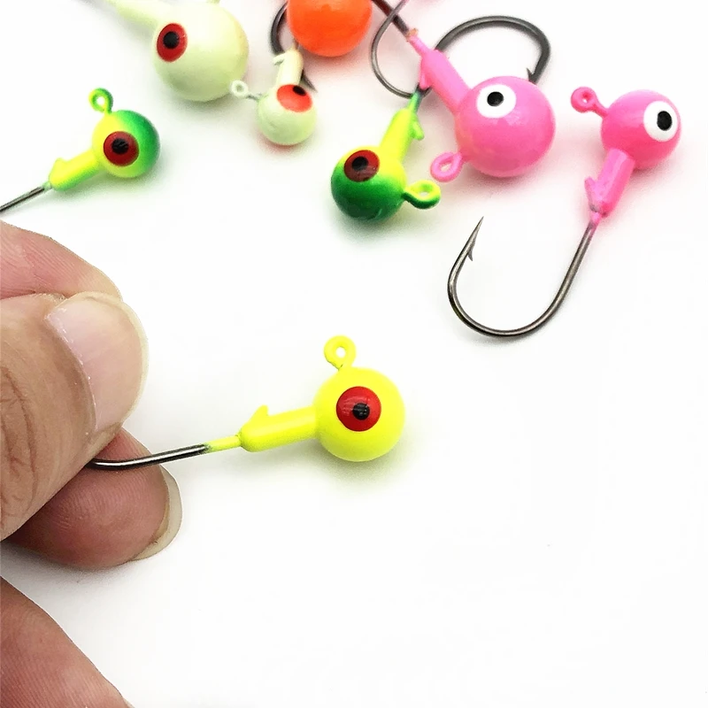 Правом верхнем углу Fh007 5 видов цветов Jig Head Высокое качество нержавеющая сталь красочный Lead крюк рыболовные приманки