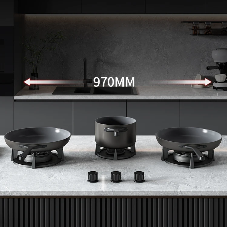 Residential Kitchens Desktop Embedded Rock Plate Stove Cooktops Cooking Gas Burner Cooker