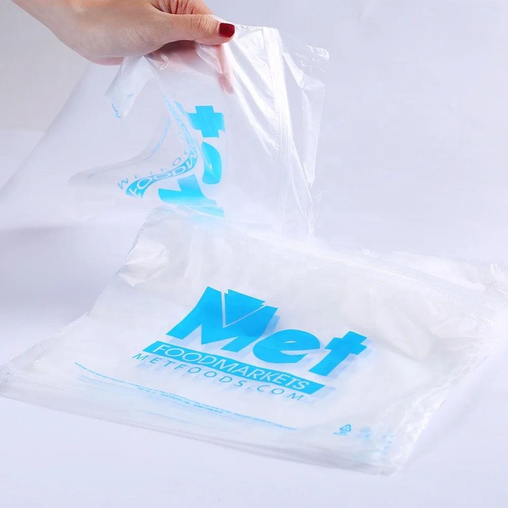 YTBagmart Disposable Transparent Poly Grip Seal Pe Pp Deli Fresh Slider Saddle Pack Deli Bag Custom Plastic Wicket Bag