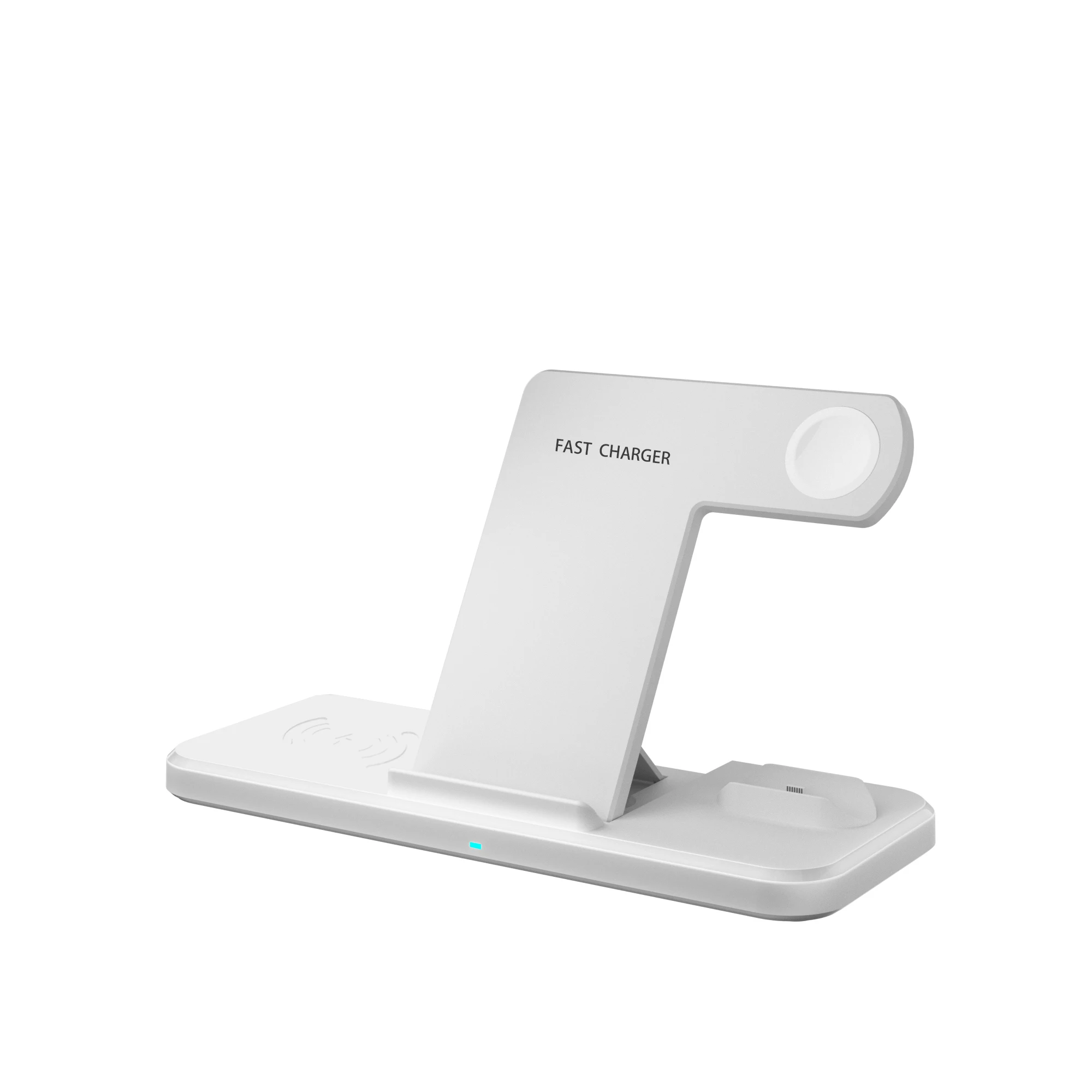  Производитель 4 в 1 двойное 15 Вт Qi Беспроводное зарядное устройство для Samsung iPhone Airpods Регулируемая умная подставка быстрой