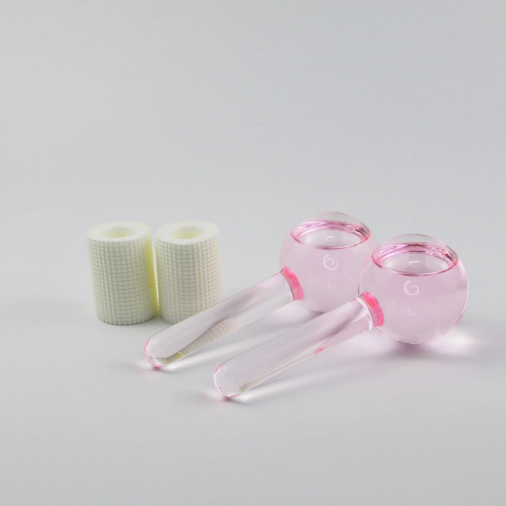 Hot trend private label custom skin care facial globes roller for face beauty skincare ice globes