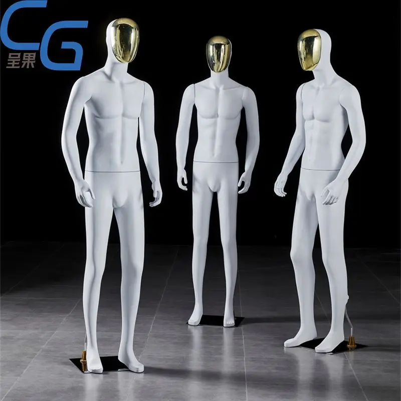 Low Price White Abstract Male Sports Mannequin Full Body Male Headless Mannequin for Clothes Display