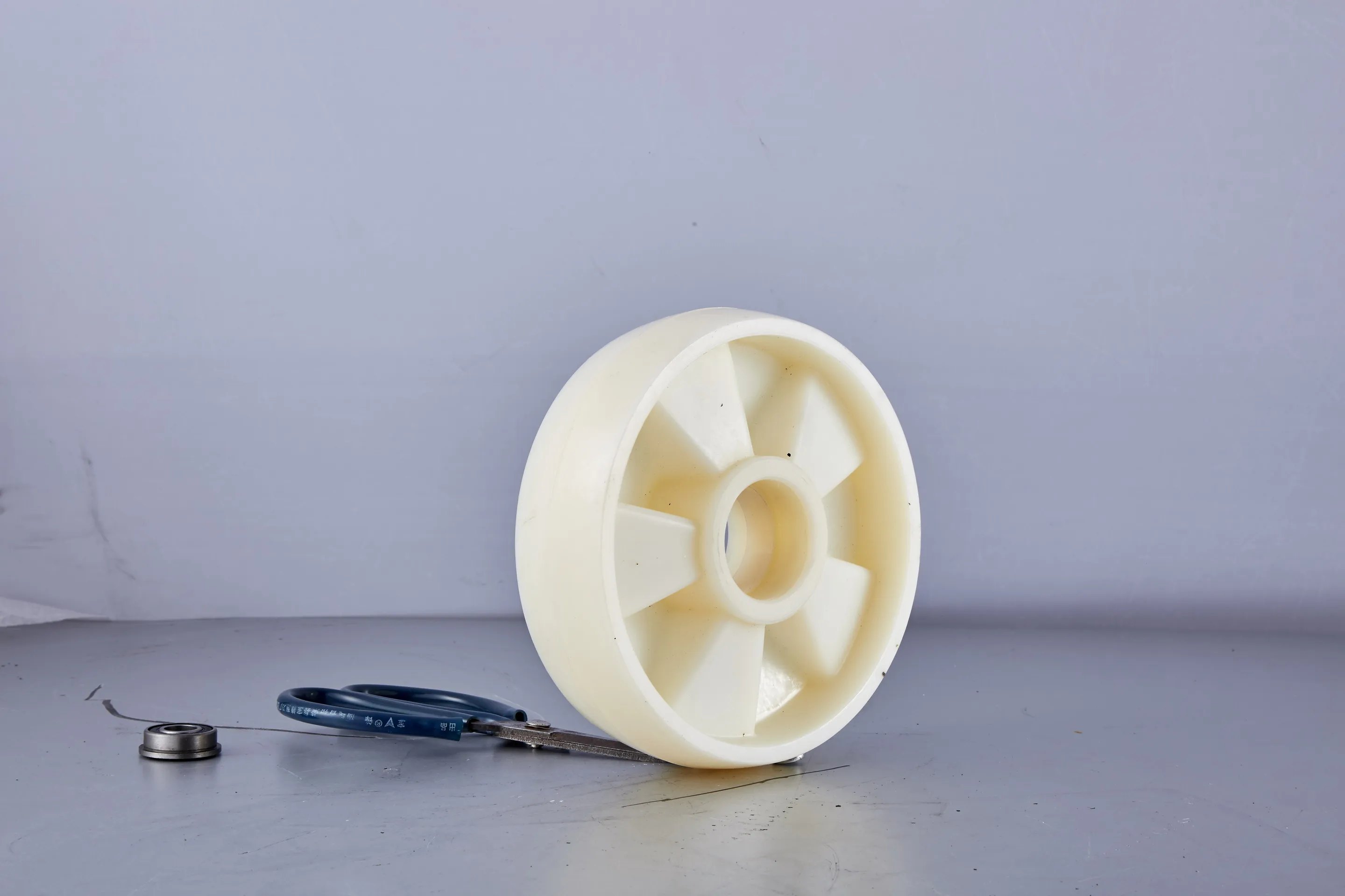 Factory direct Sale Manual hydraulic transport vehicle nylon wheels PU Nylon Rubber Wheel