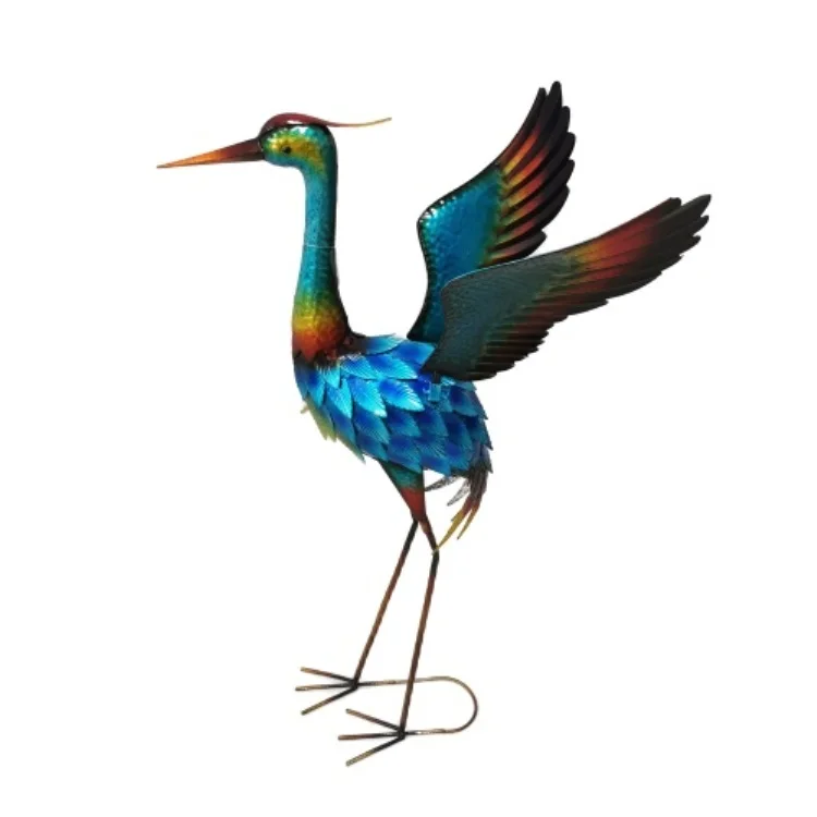 
Metal animal garden decor metal birds the crane iron ornament for garden 