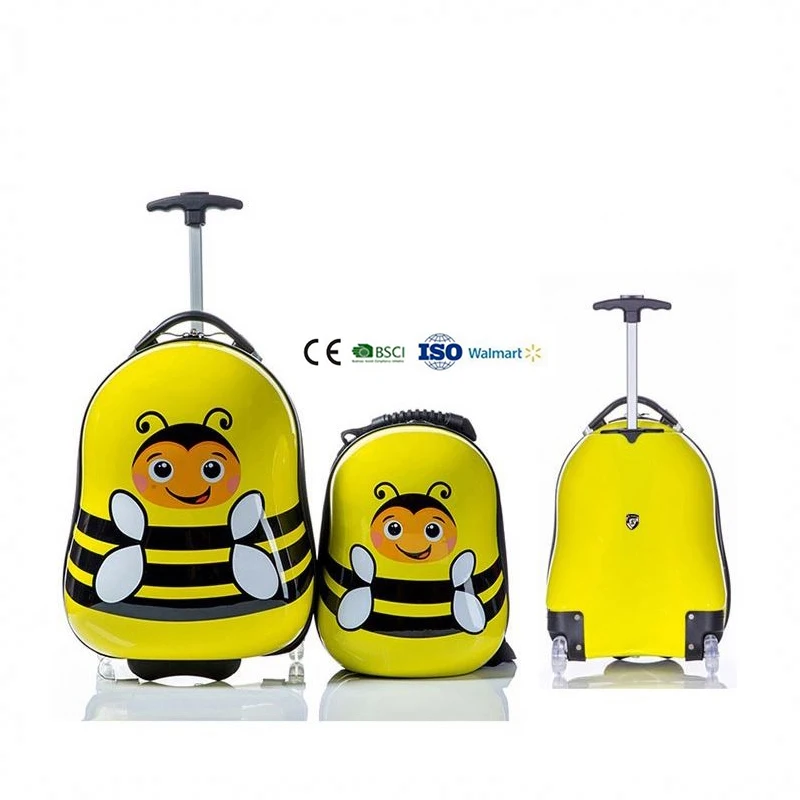 OEM waterproof safe lovely pattern children backpack kids travel bags luggage set