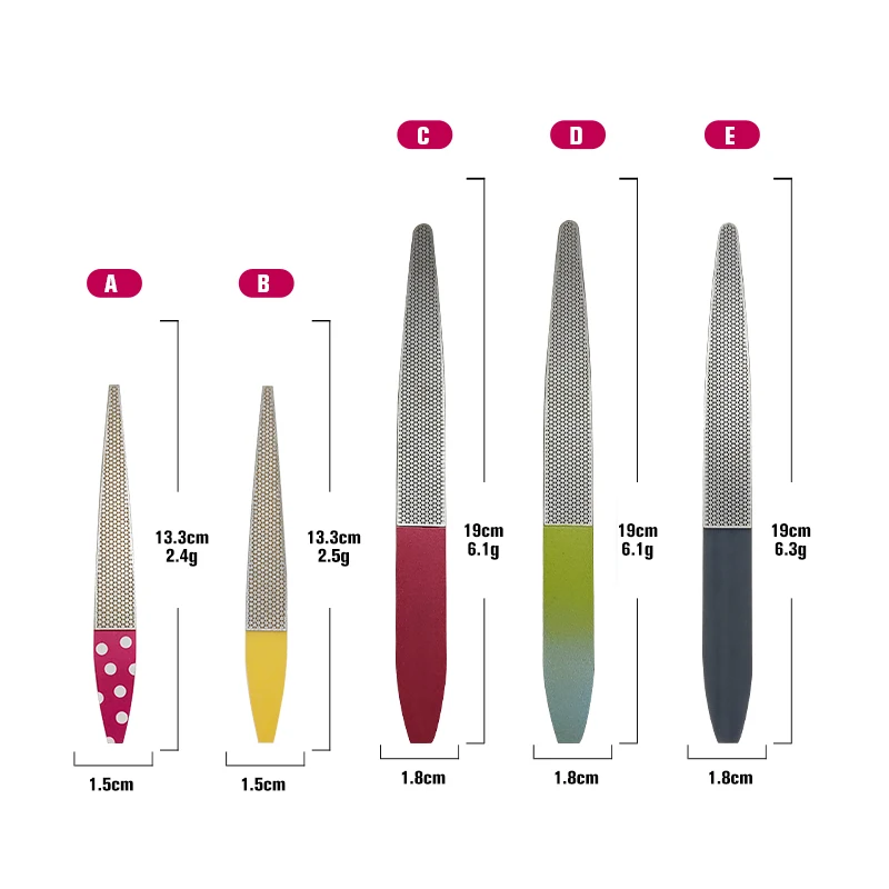 13.3-19 CM #ab190 Personal Manicure Nail Polishing File Glass Fibre Nail File