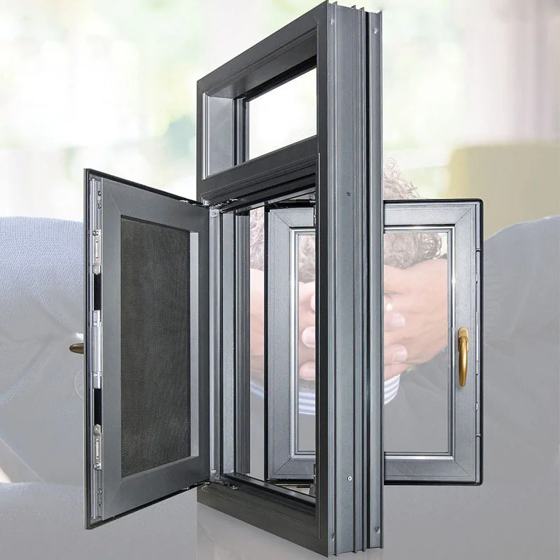 2024 New arrive  Aluminum Alloy Casement Windows with Soundproof Glass and Customize Size