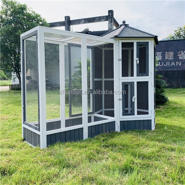 SDB011 Large outdoor bird wooden cage wooden cage for parrot environmentally friendly bird cages for parakeets with stand
