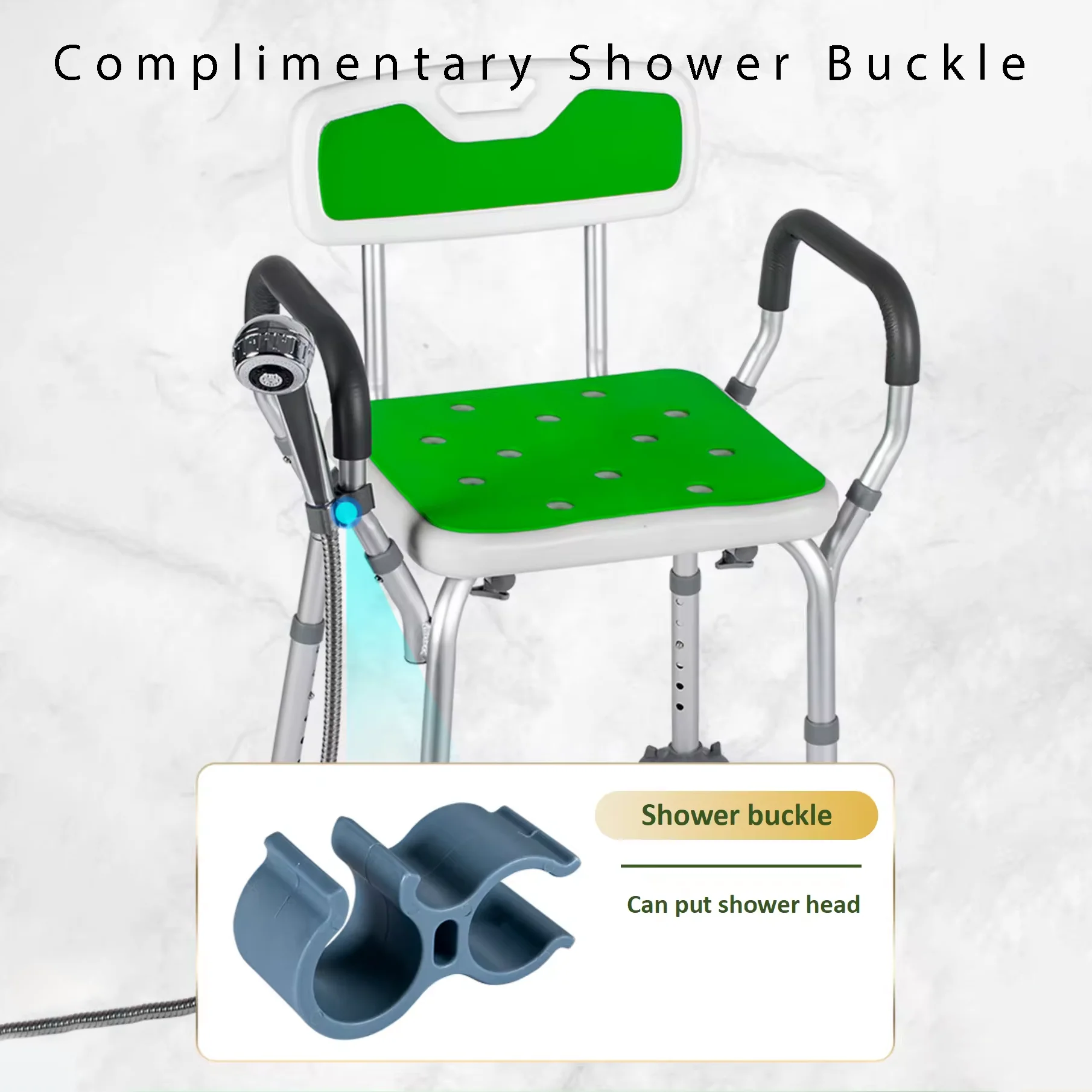 400 LBS Bathroom Seat Shower Chair Bathtub Shower Stool with Non-Slip Foot Pads and Backrest for Assist Seniors Adults Kids