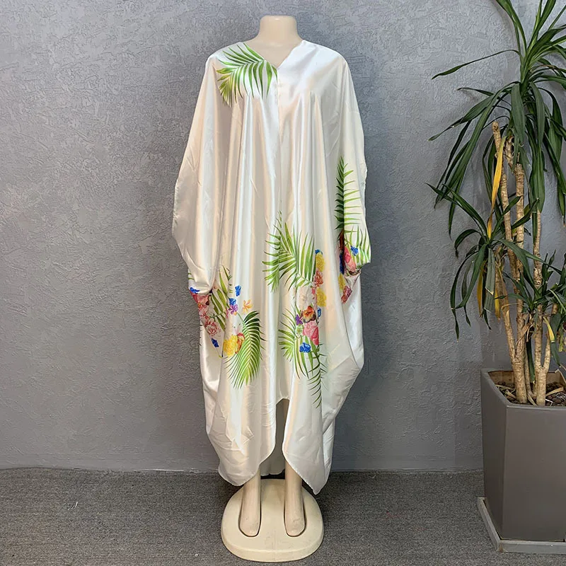 2022 Elegant Kaftan Irregular Dress Women Vintage Printed Party Bohemian Holiday Summer Sundress Casual Vestidos Robe