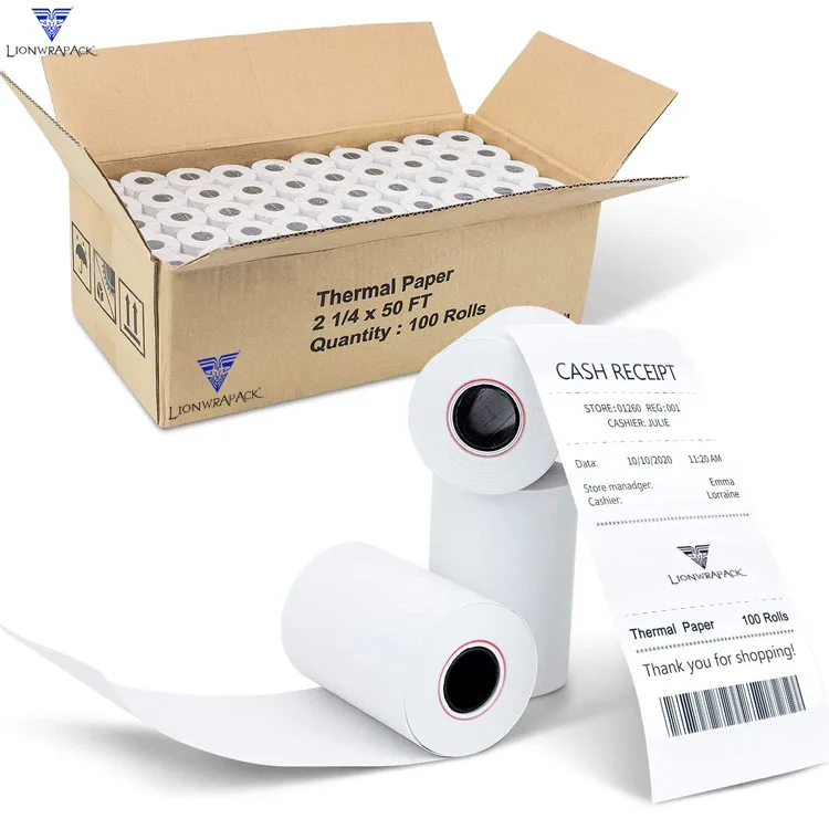 Lionwarpack 80*80mm 57*50mm 57*38mm Cheap price cash register paper receipt offset printing thermal paper roll