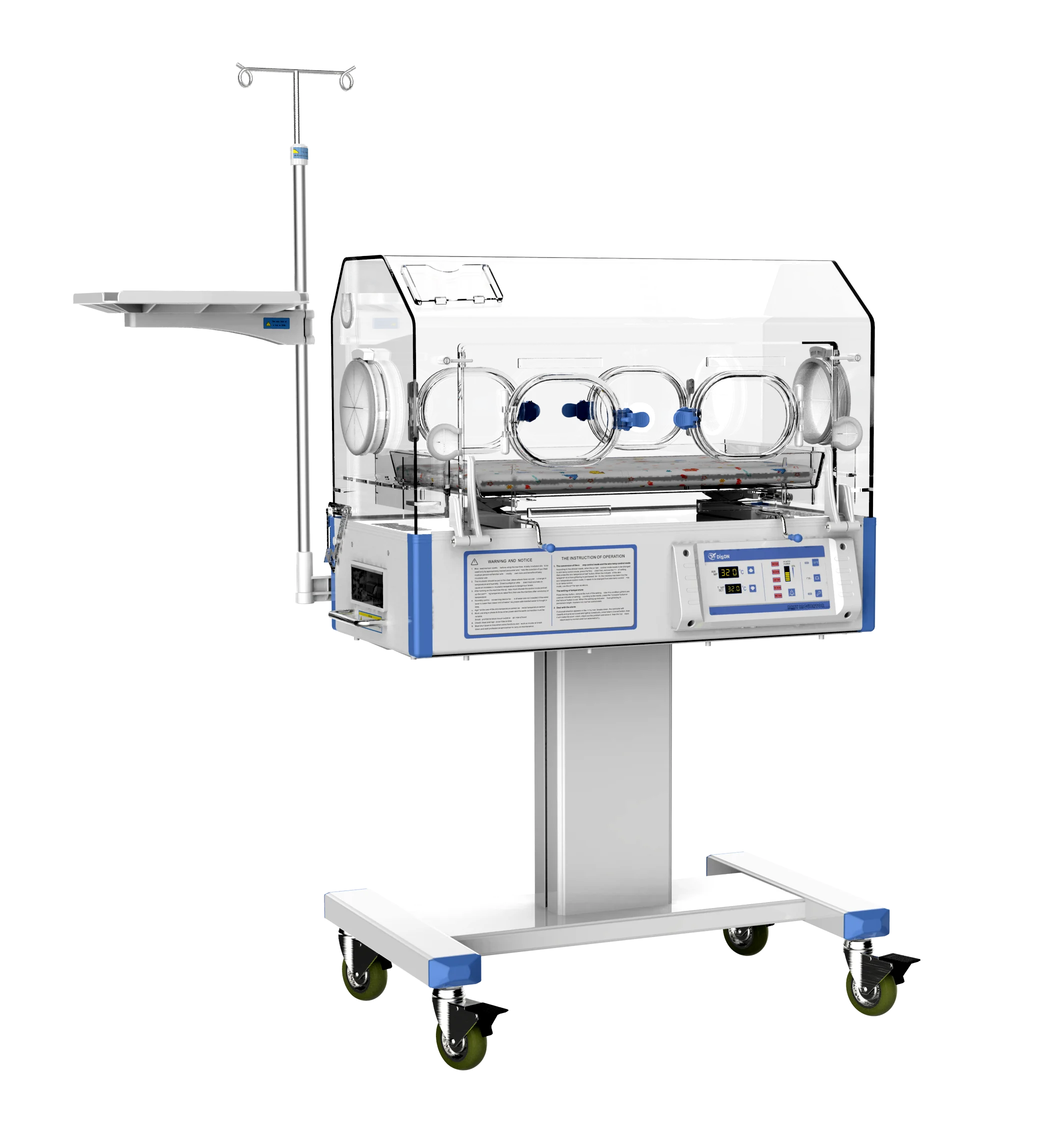 hospital infant radiant warmer / infant incubator / infant bed with phototherapy light