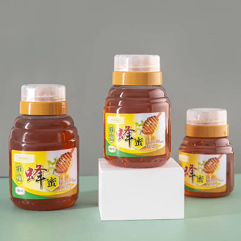 Wholesale 500g 700g 1000g PET Food Grade Honey Containers Plastic Honey Jars with PP Cap