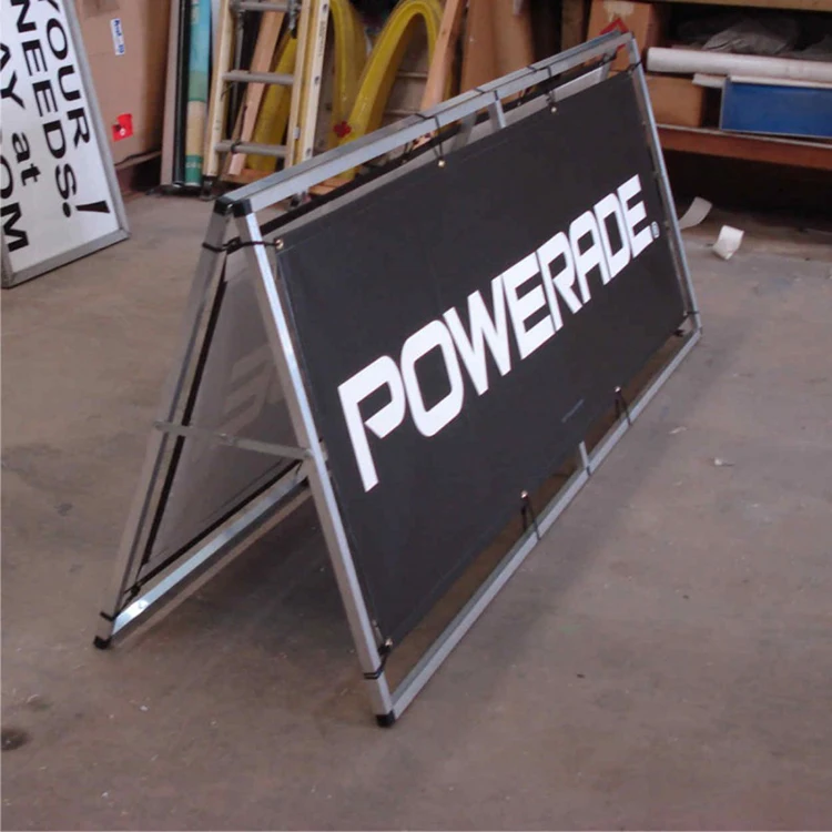 Branded Double Sided Printed Horizontal Square Pop Up Banner Rectangle A Frame Banner for Advertising