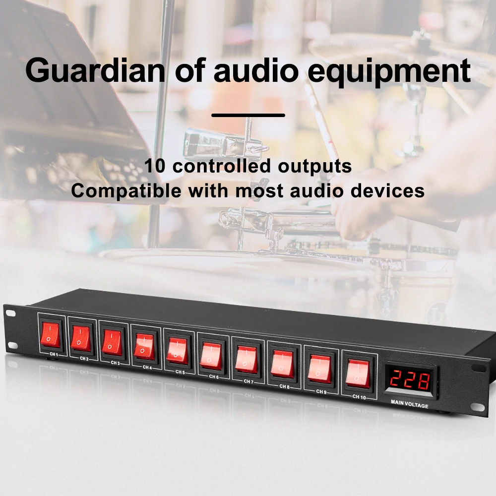 Depusheng SR128 Best Sale Professional 10-way Power Sequencer  Sequence
