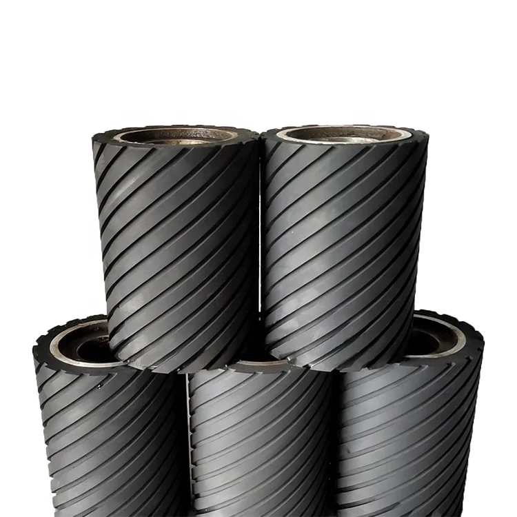 Rubber roller wear-resistant conical roller conveying Pu roller