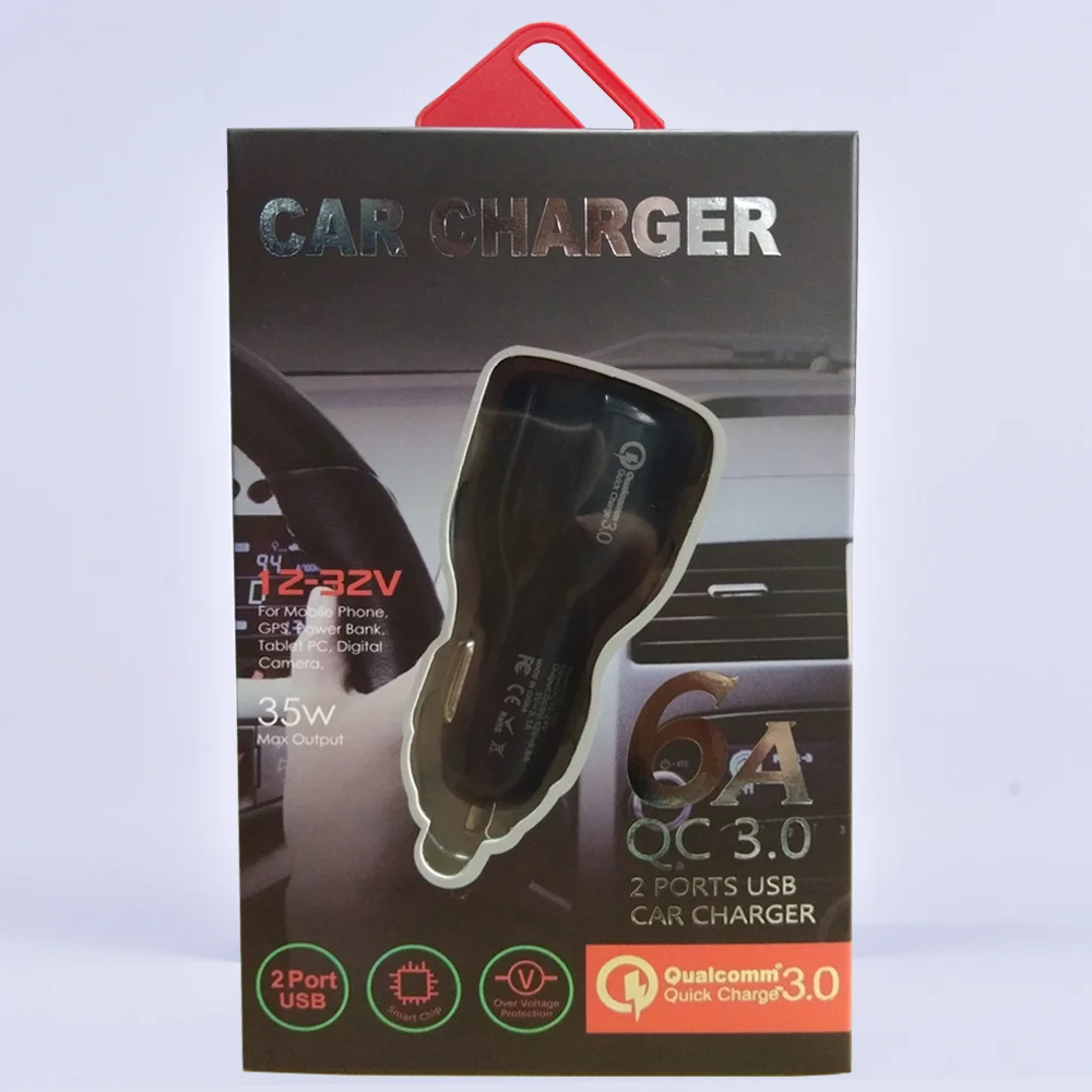 
SIPU QC 3.0 and 5V 3.1A USB Fast Charging 2 Usb Port Quick Charger 3.0 USB Car Charger for car mobile charger 