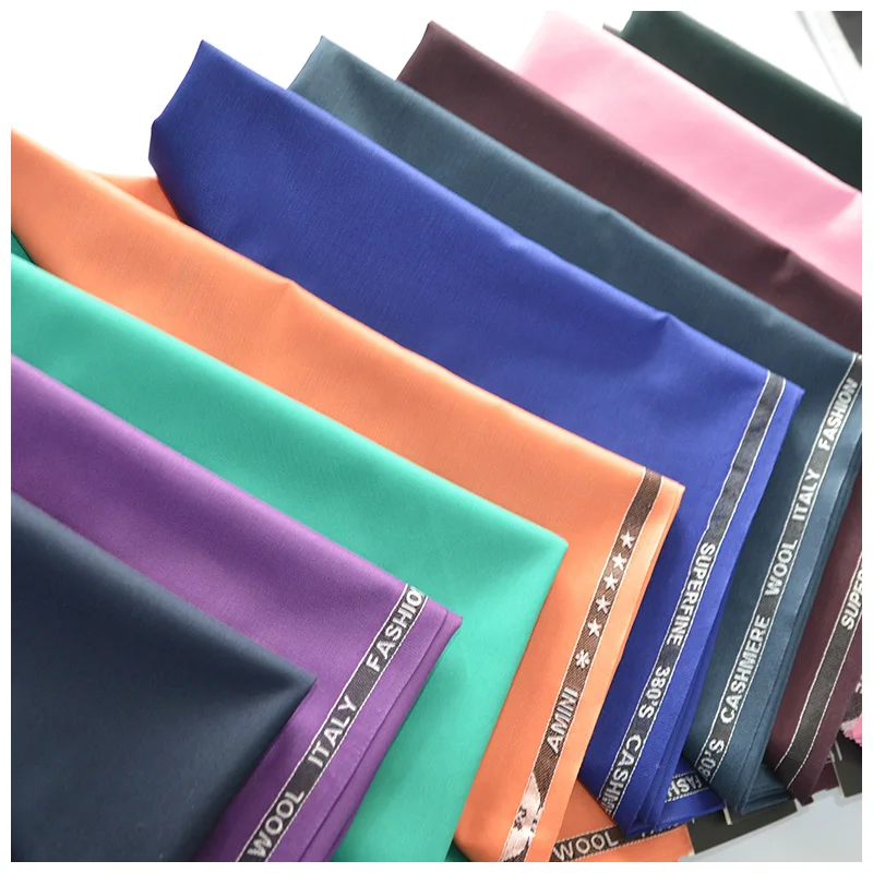 Customized plain dyed woven polyester rayon blend tr fabric twill suiting fabric for pants